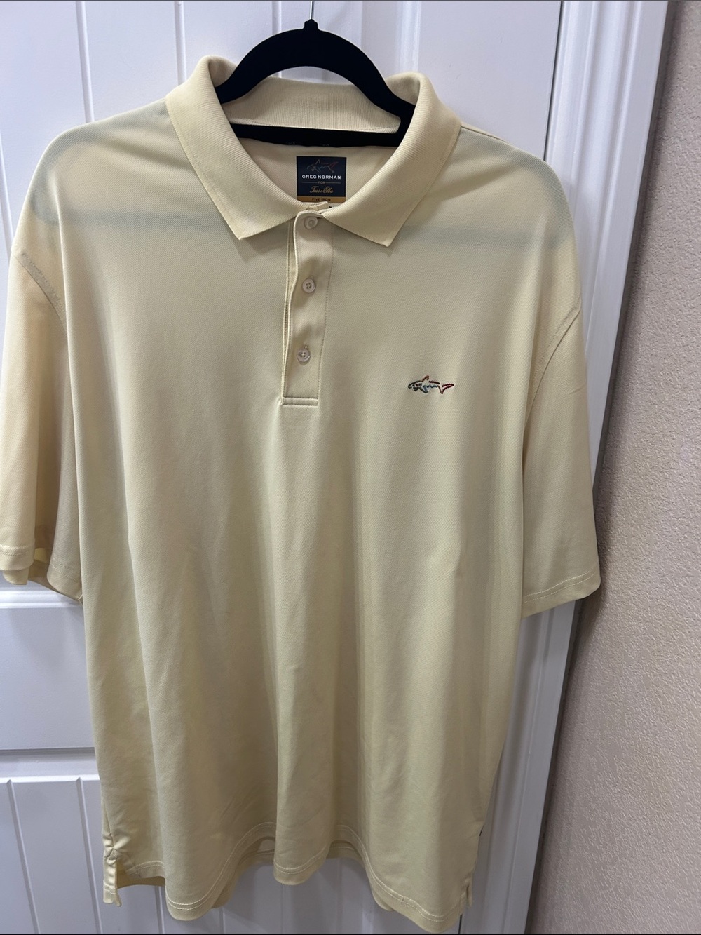 Greg Norman Collection Pale Yellow Short-Sleeve Polo